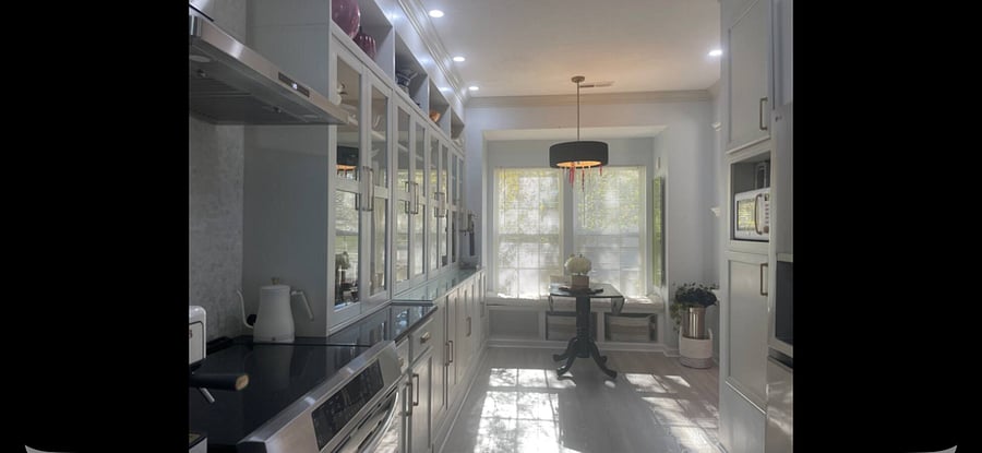 The butlers kitchen and dining room.