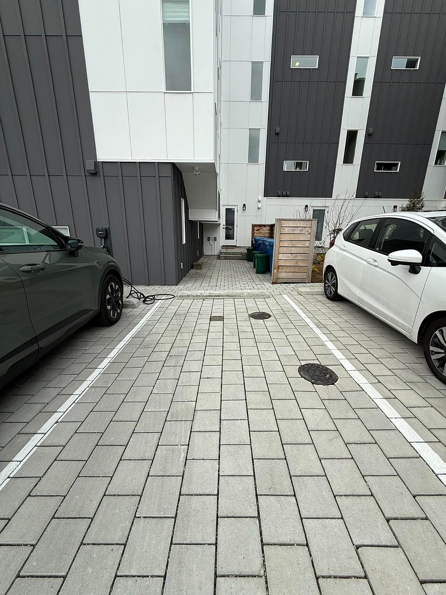 private parking space and EV charging installation is negotiable