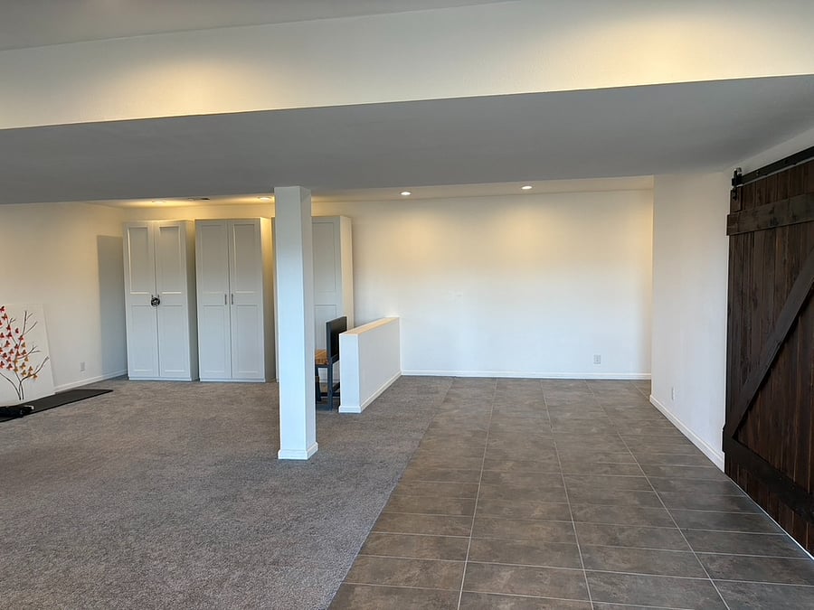 space in the basement next to bedroom two ideal for workouts