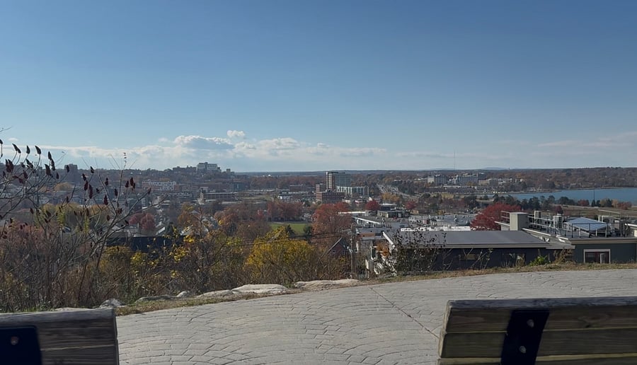 View from park, can see NH mountains in the distance