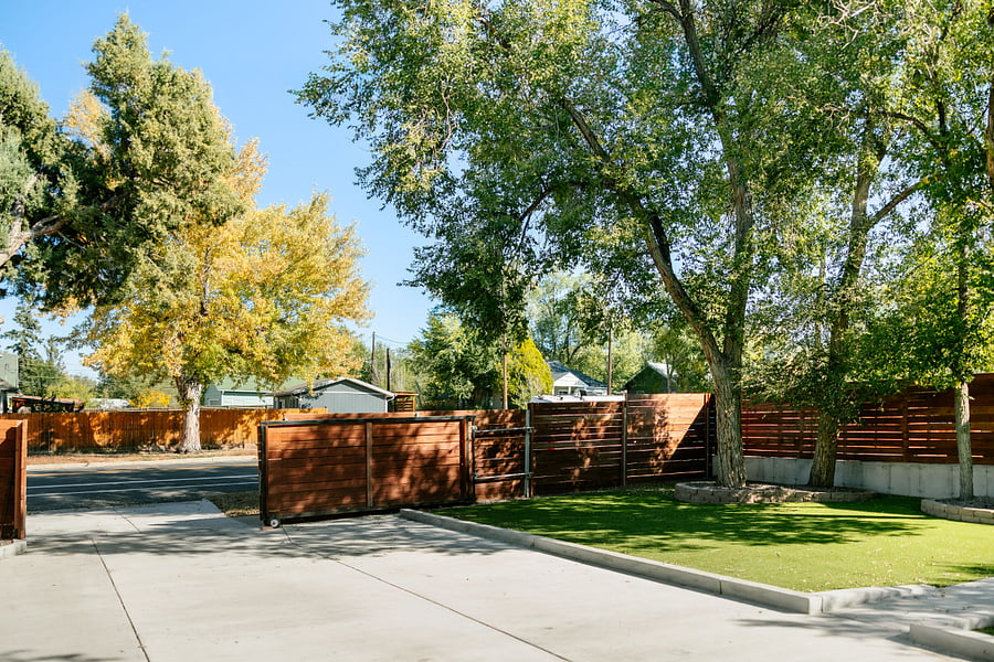Large driveway, access from side street