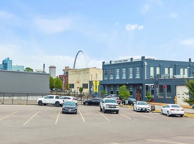 View to the Arch and 4Hands Brewery