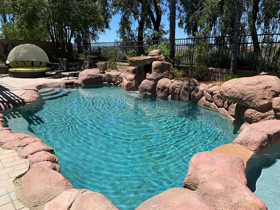 Backyard pool. 