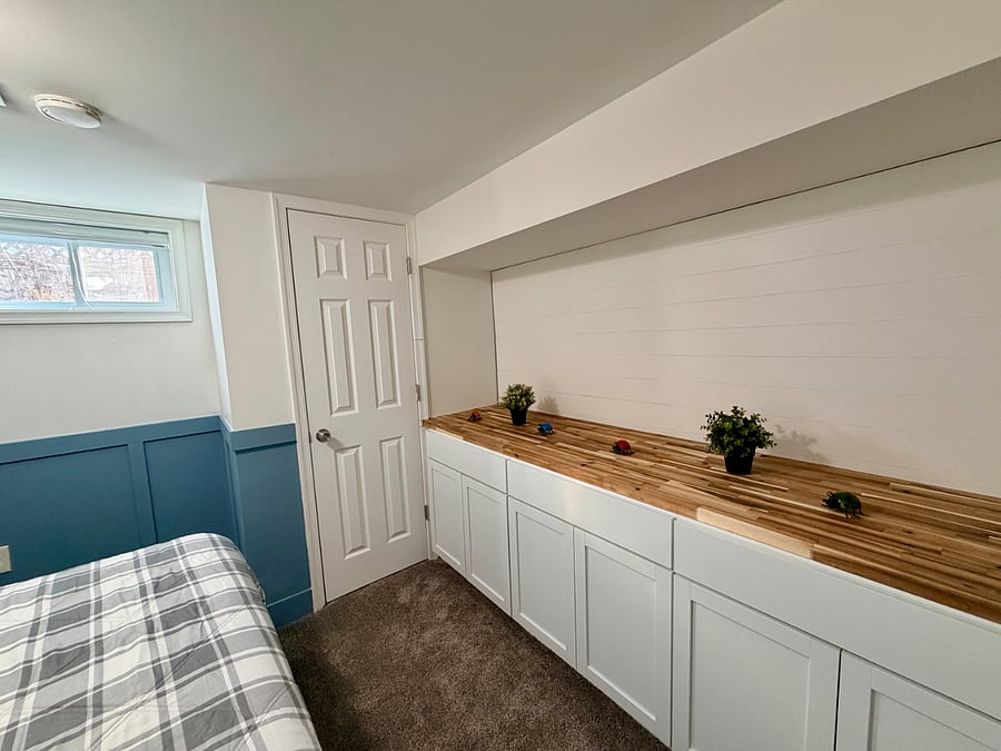 Downstairs Bedroom with full bath