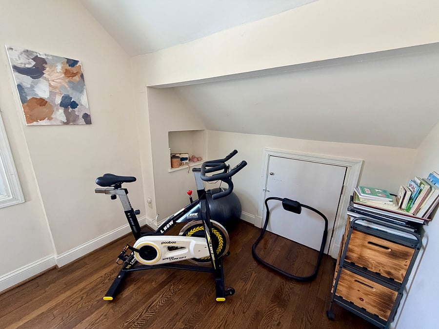 Upstairs exercise area
