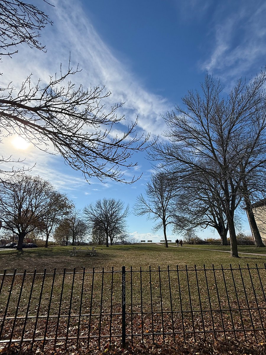 Front view from apartment, Fort Sumner park is in the front yard!