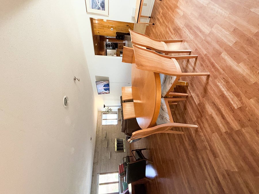 View of the living room area from the entrance.