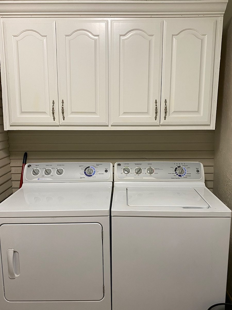 Full washer and dryer located inside home