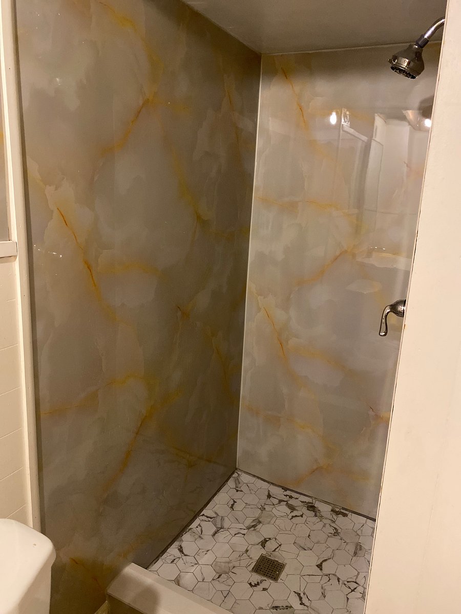 Basement bathroom shower