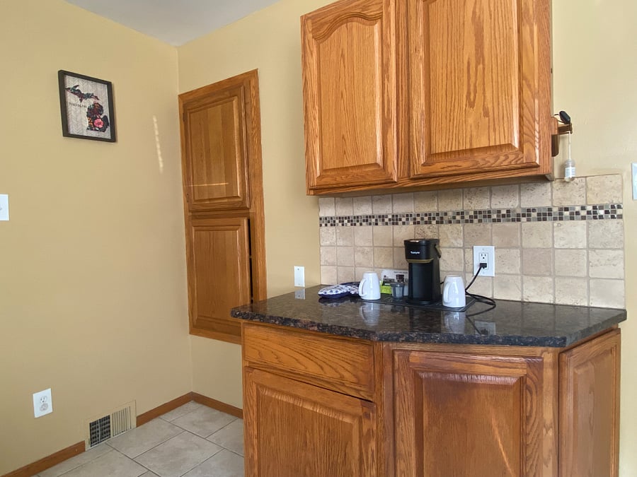 Kitchen with coffee maker