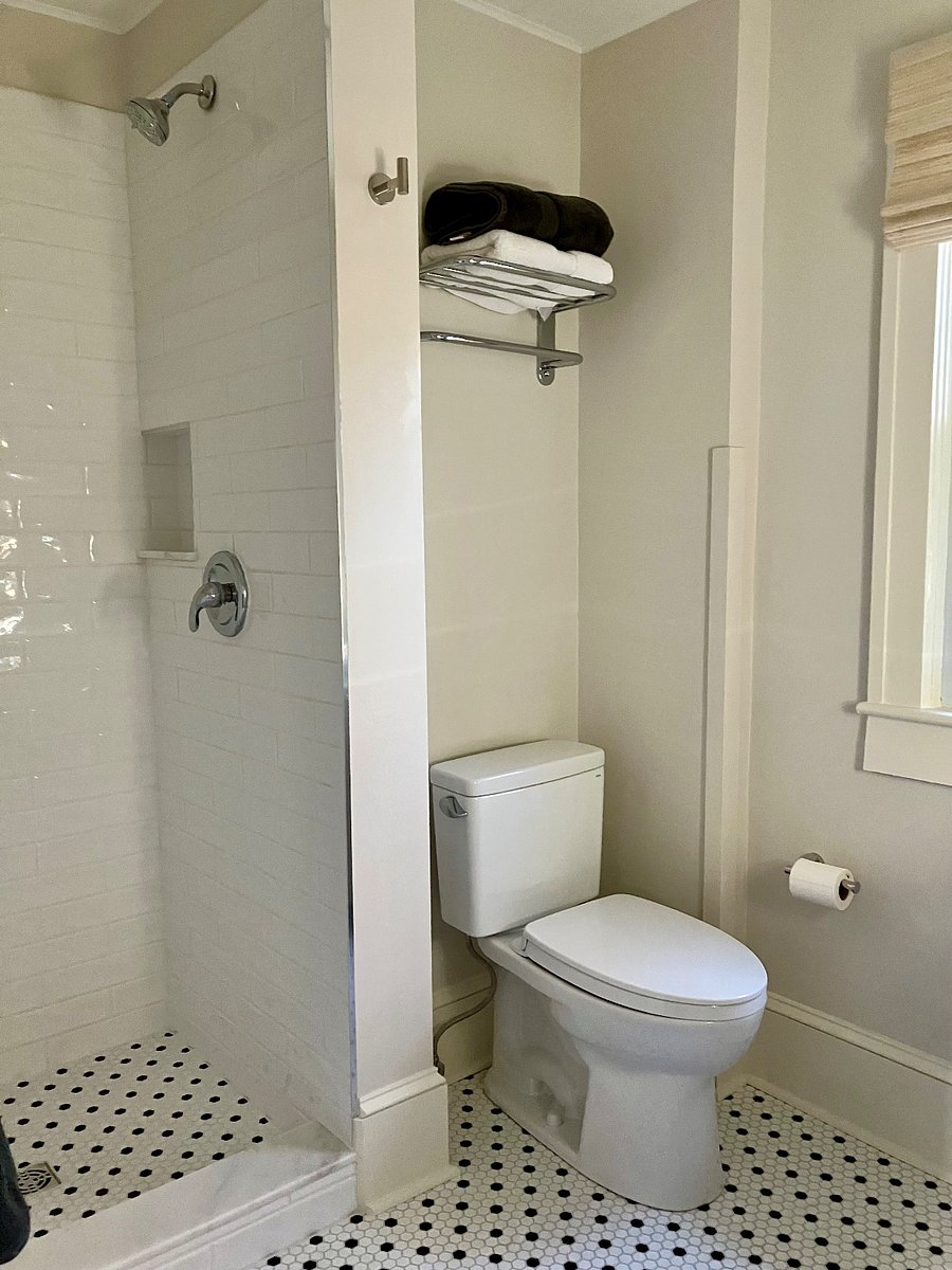 New tiled shower in the bathroom