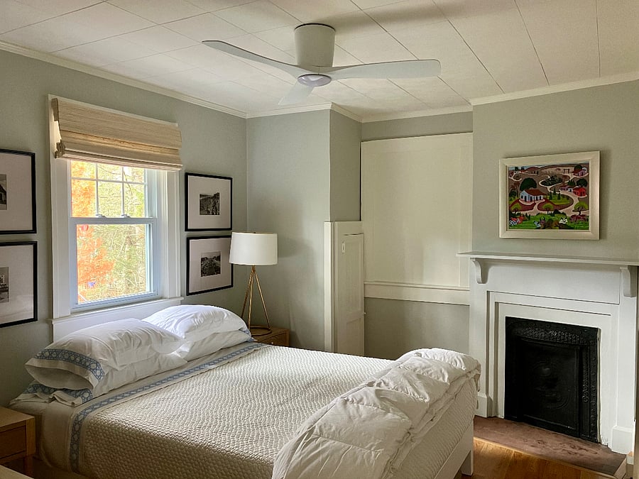 Bedroom with West facing window