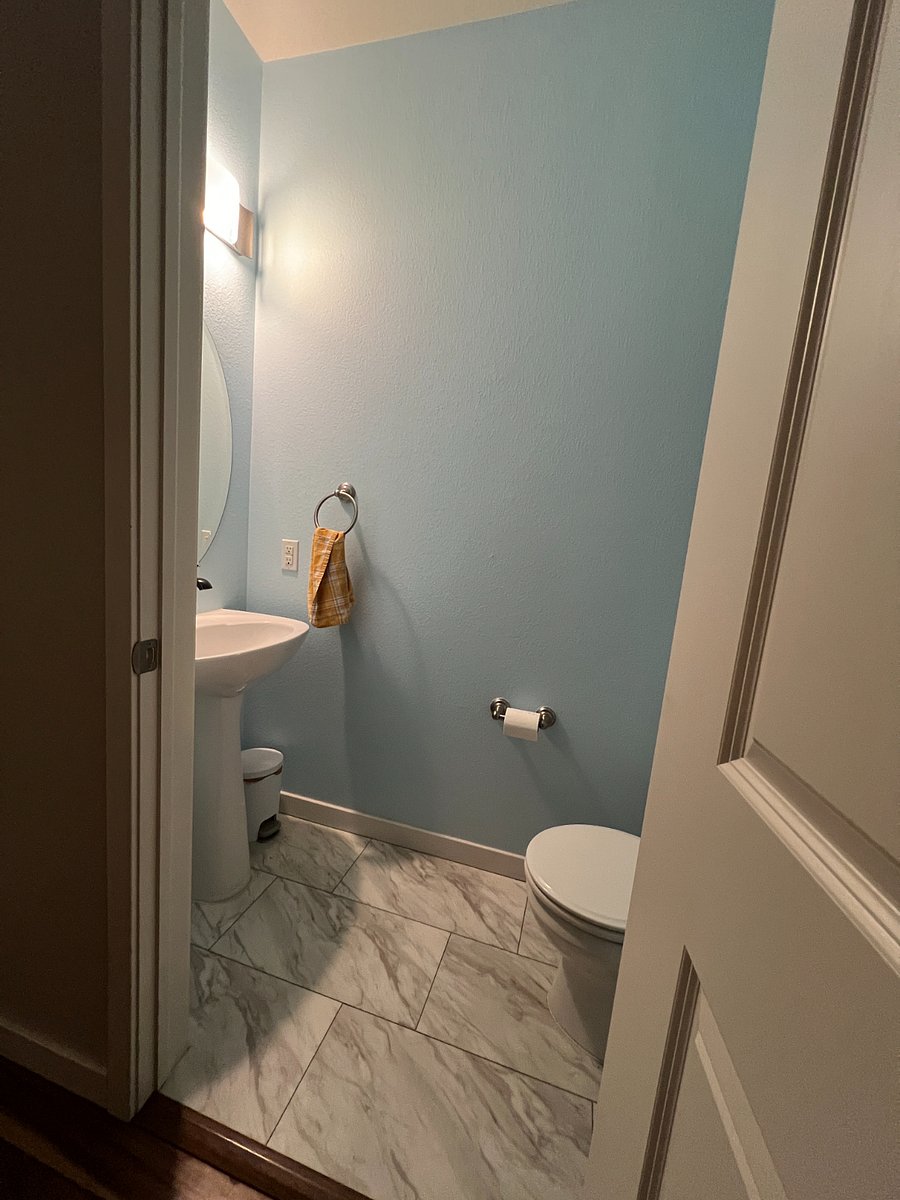 2nd bathroom with sink and toilet, for guests (1/2 bath).