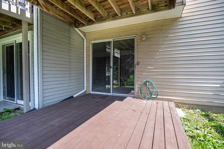 Private deck walkout for renter