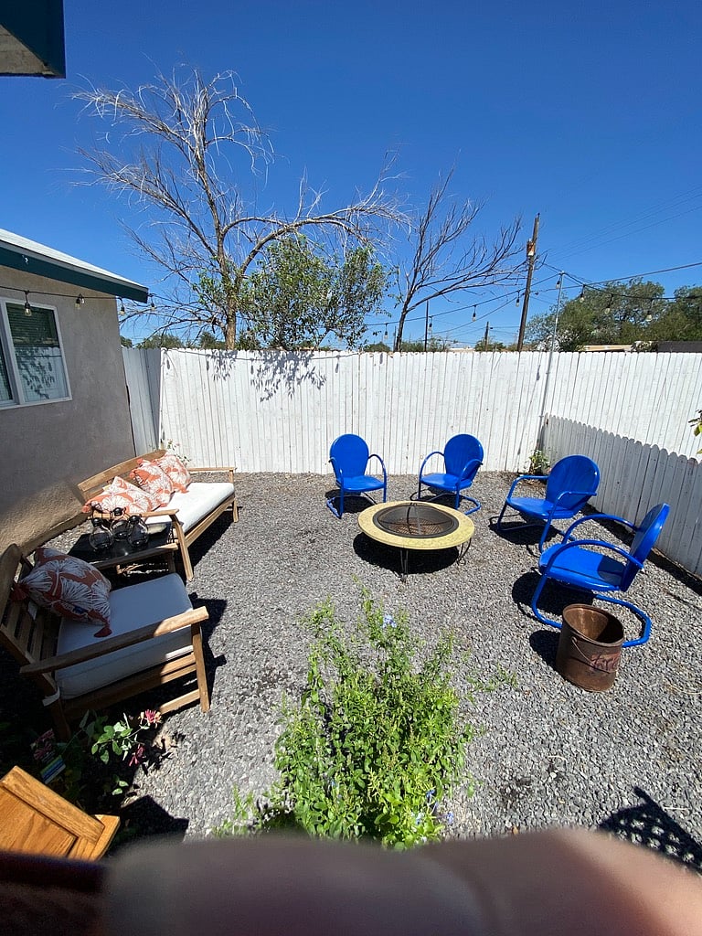 Relax & unwind this evening in the enclosed yard with your friends and a fire.