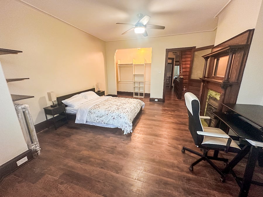 Room 1, 2nd Floor, Queen Bed, Large Closet Space, & Smart TV; Largest Room