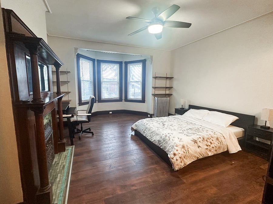 Room 1, 2nd Floor, Queen Bed, Large Closet Space, & Smart TV; Largest Room