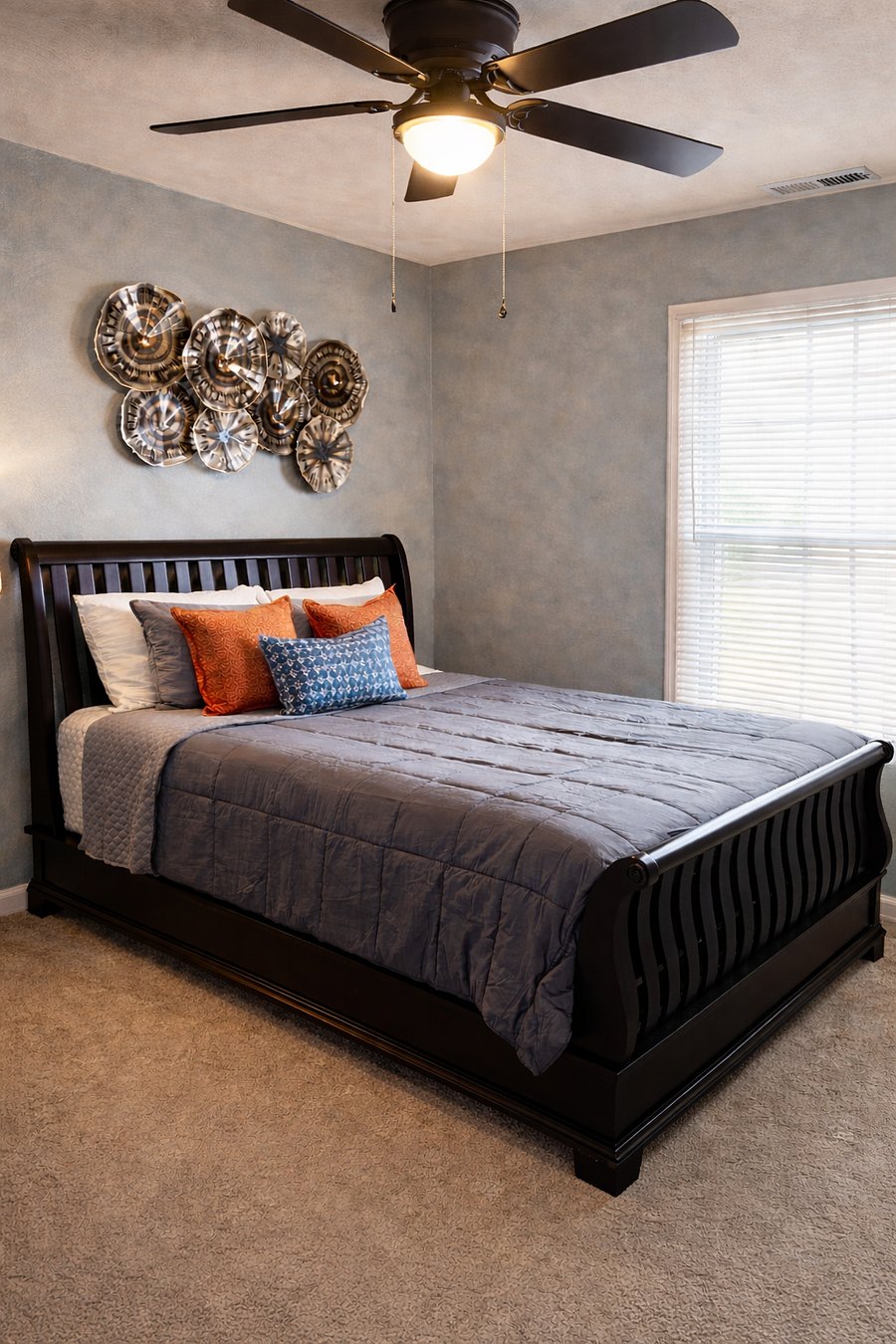Elegant Queen Bedroom with TV