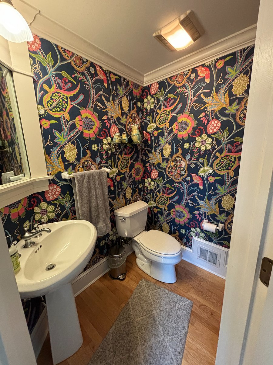 Fun half bath on main floor.