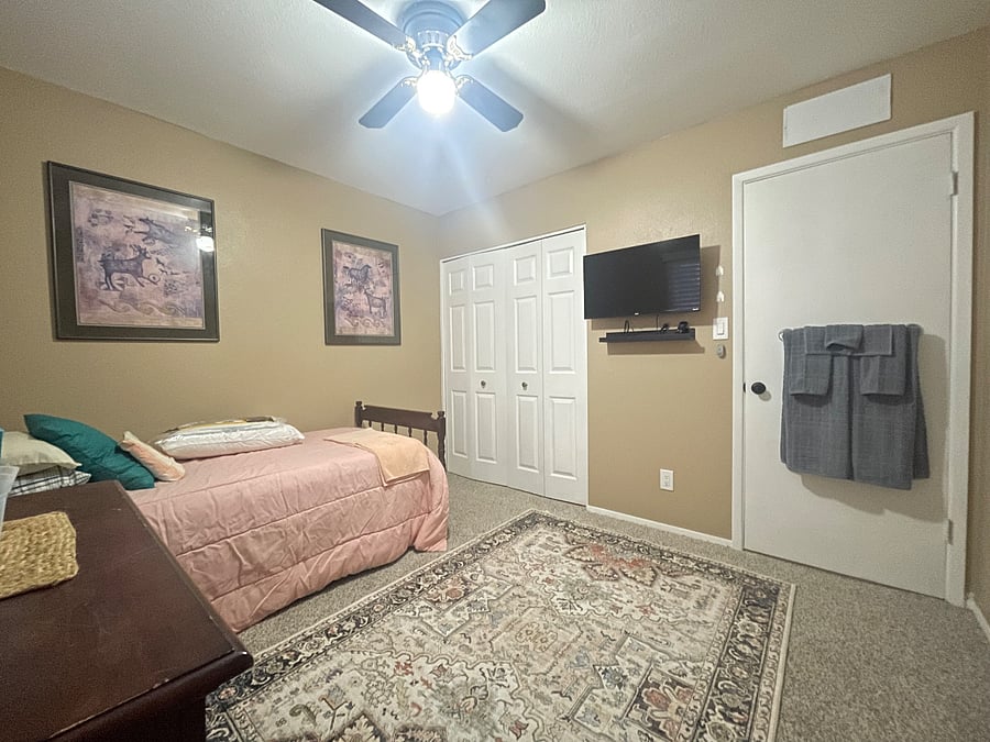 Bedroom 2 with shared bathroom