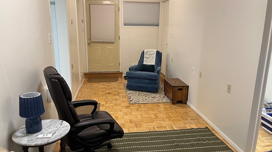 Chair is VERY comfortable, especially with feet up on the chest. Chair swivels and leans back. 