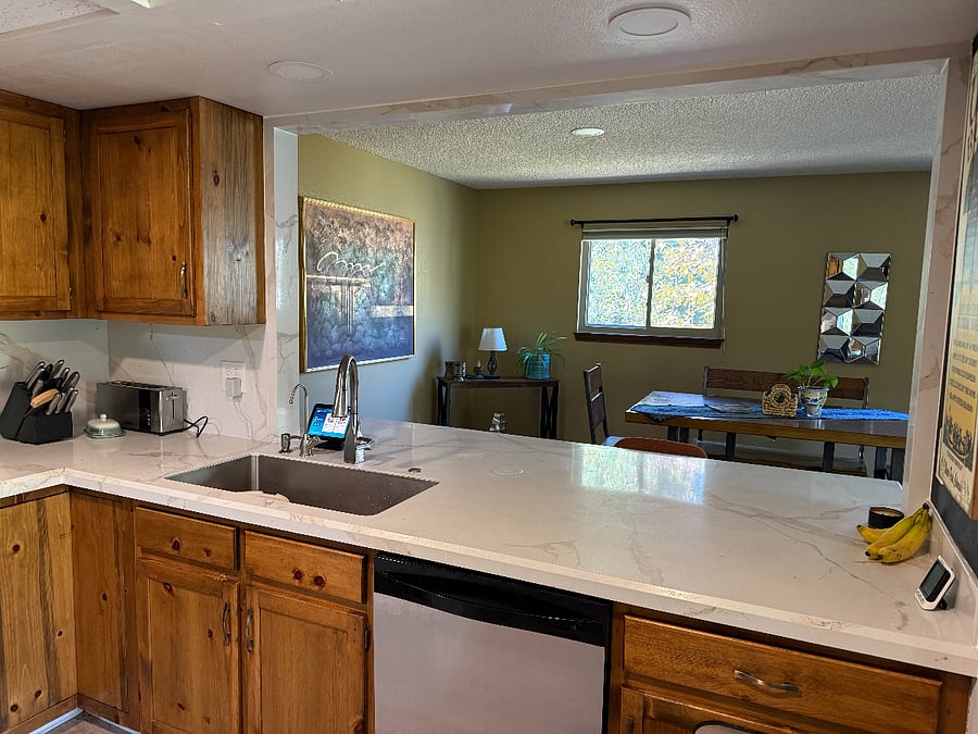 bar seating area from dining room