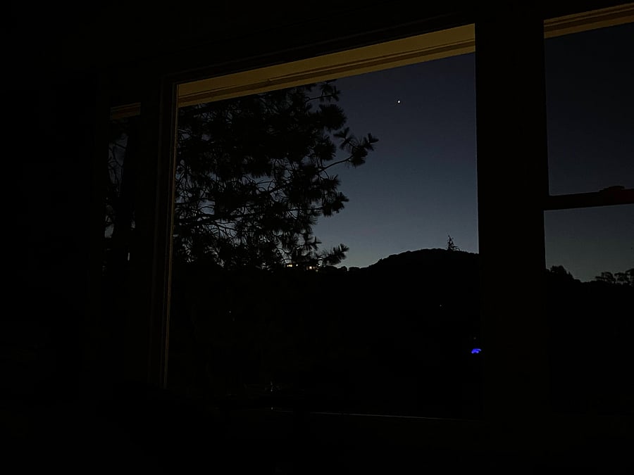 sunset from living room
