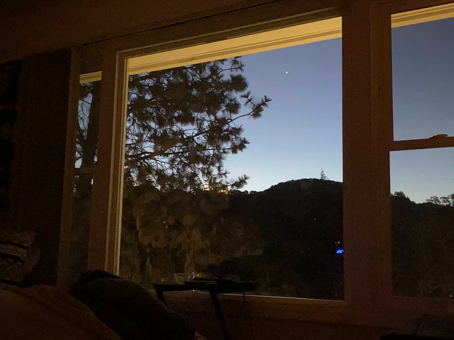 sunset from living room