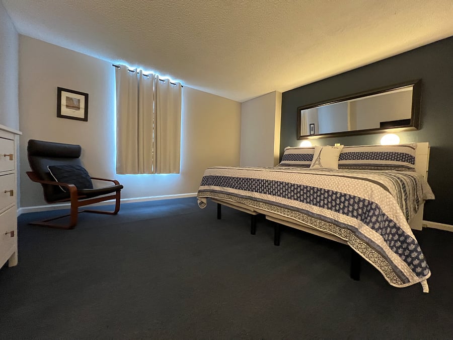 Entry diagonal view of bedroom
