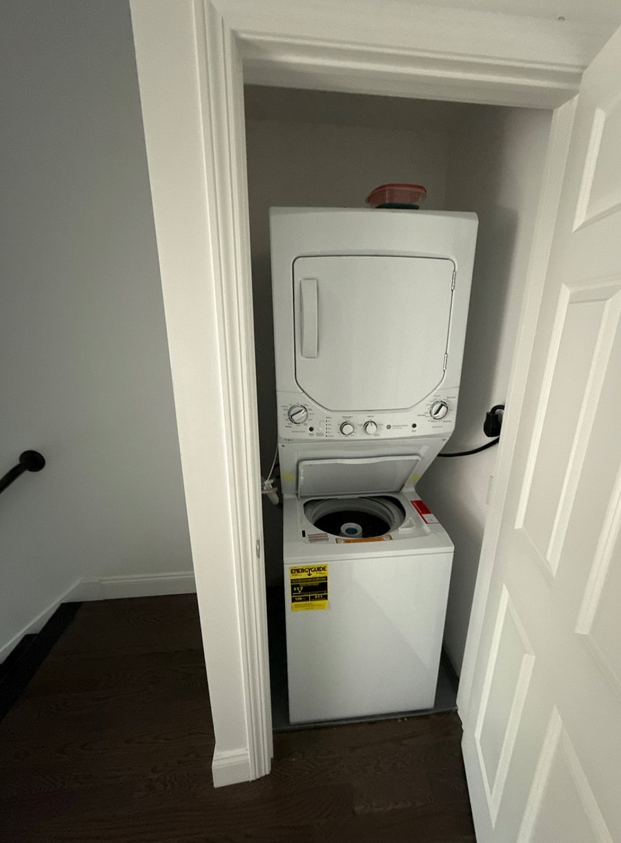 In-unit washer and dryer for convenience during extended stays