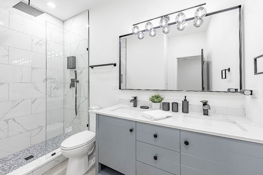 Master Bathroom - His and Her sink + Rainfall shower