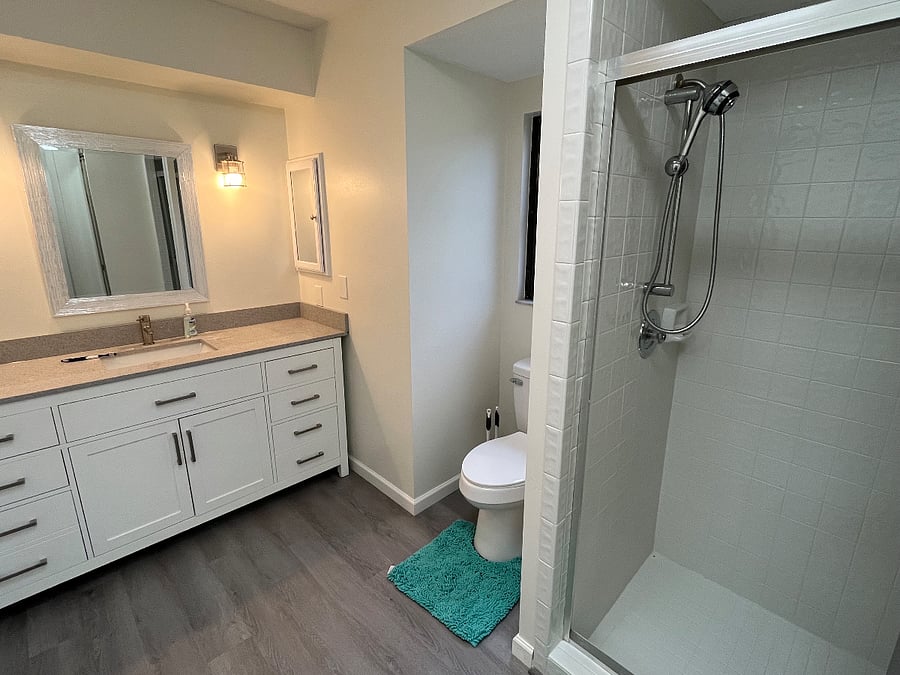 Bathroom off the Master Bedroom with walk in closet