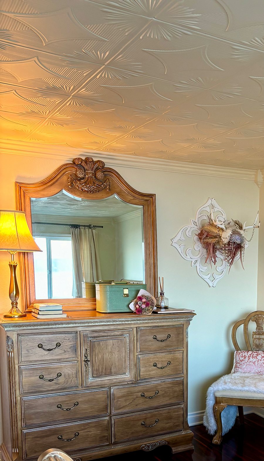 Big dresser, two bedroom closets.