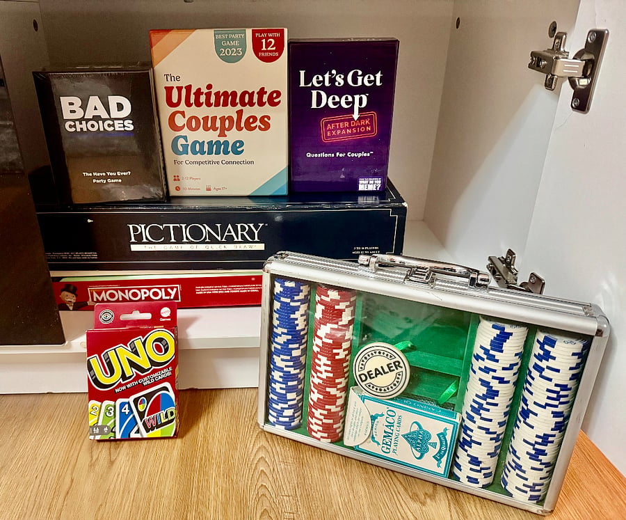 Table Games in the TV Stand 