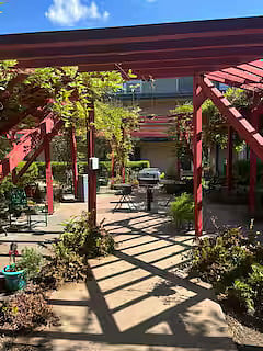 Courtyard with grills