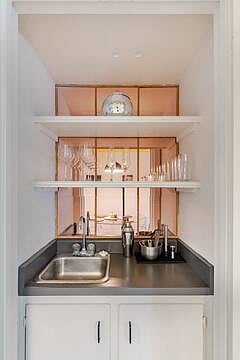 Built in bar in the living room