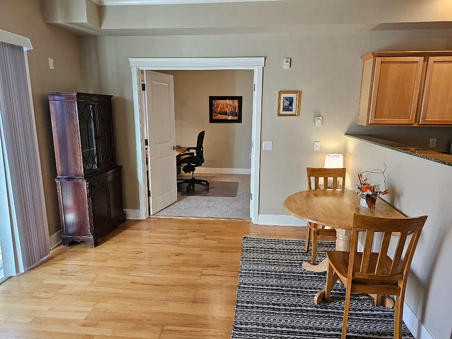 Dining area with hutch