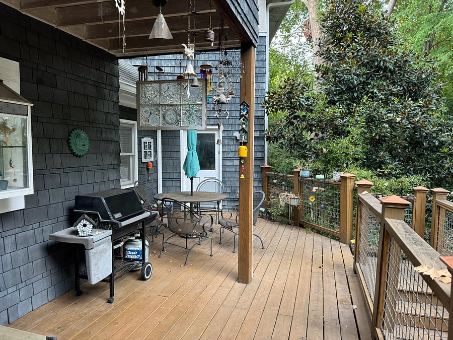 Back Deck with Gas Grill and sitting area