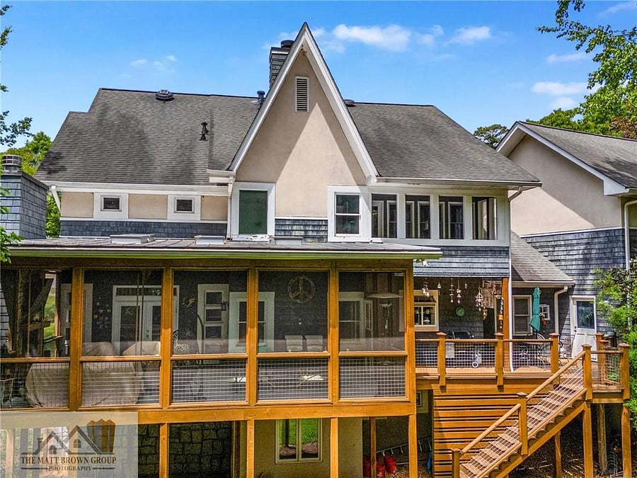 Back of House - Screened Porch and Deck