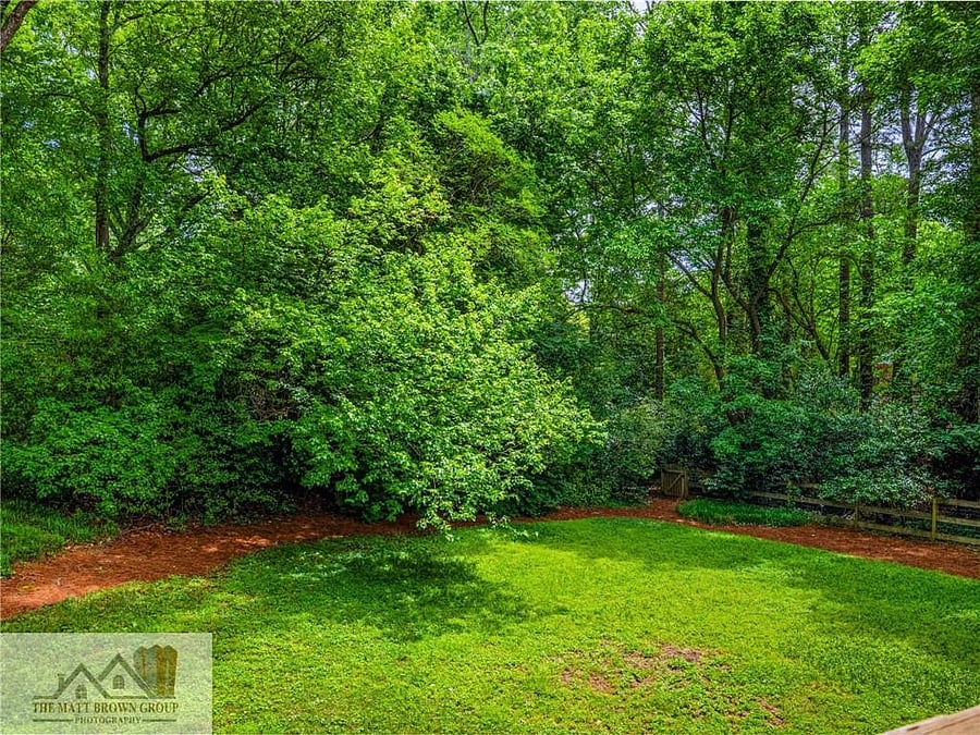 Fenced-in backyard