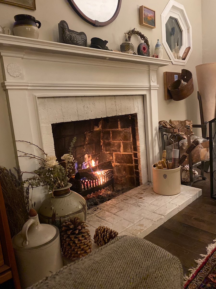 Upstairs fireplace.