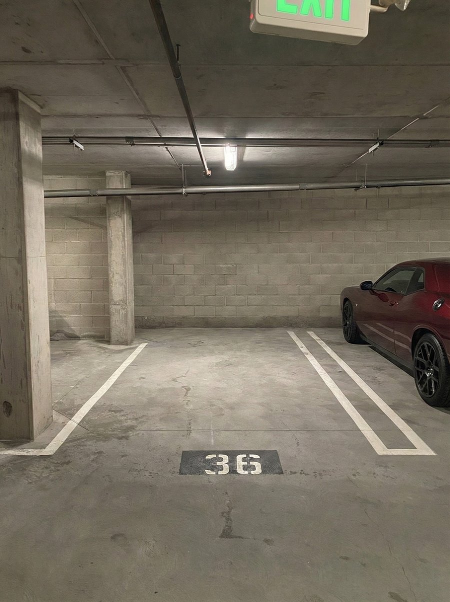 Dedicated parking spot at direct connecting garage 2B level.