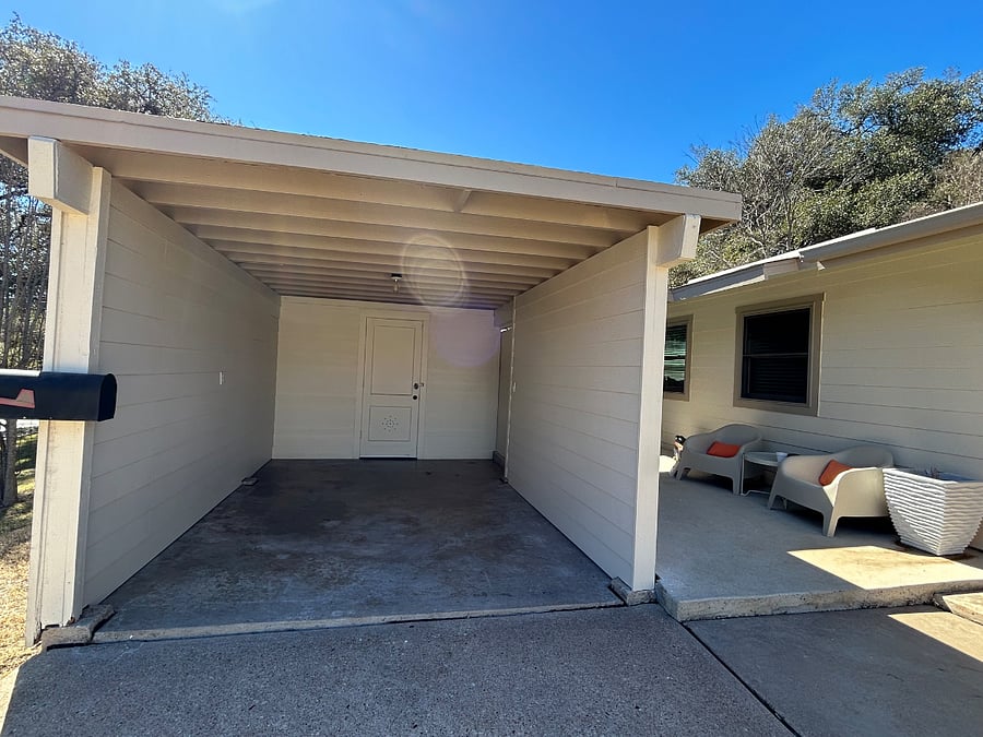 Carport with Secure Storage