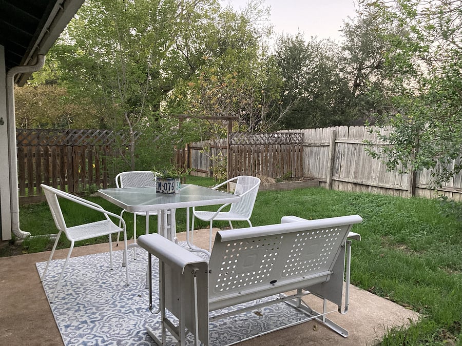 Backyard lounging and dining