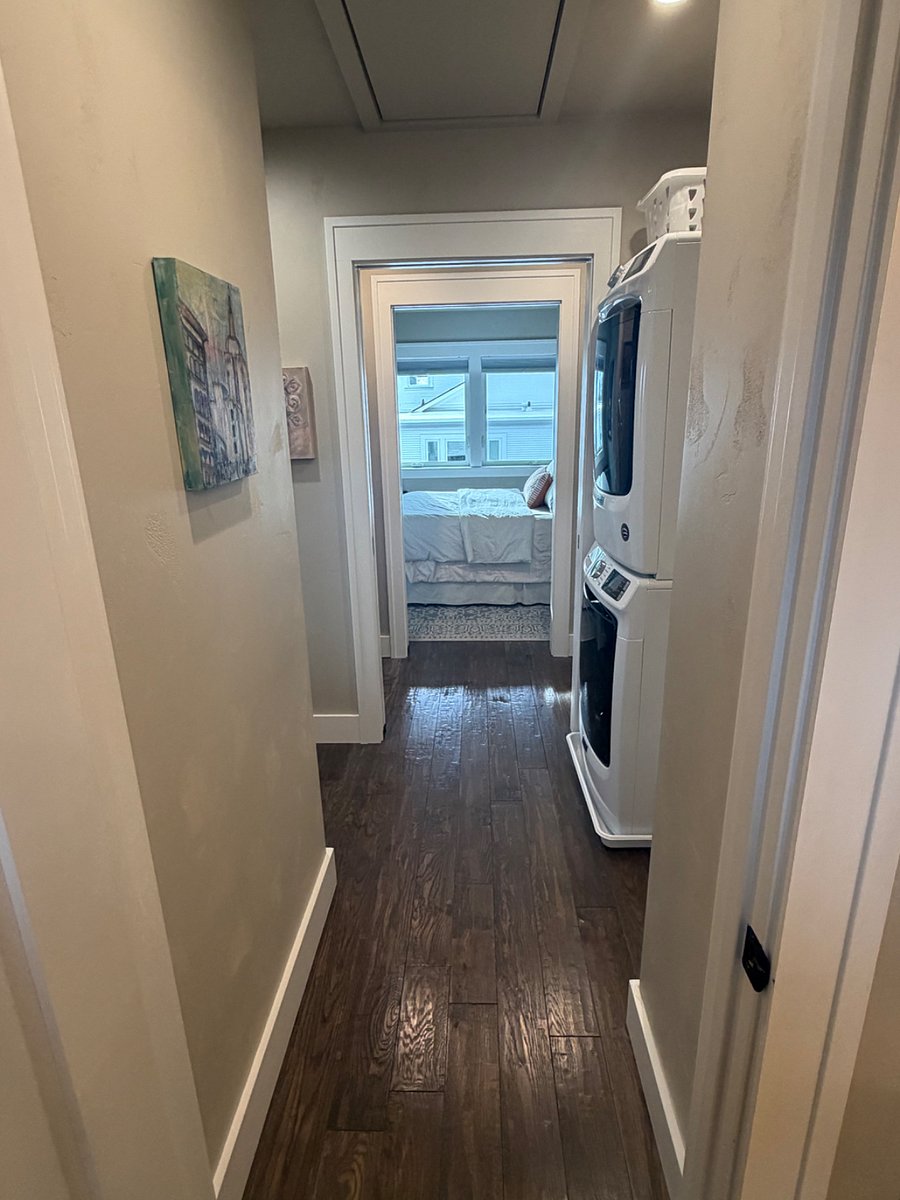 Hallway to Second Bedroom, Laundry area