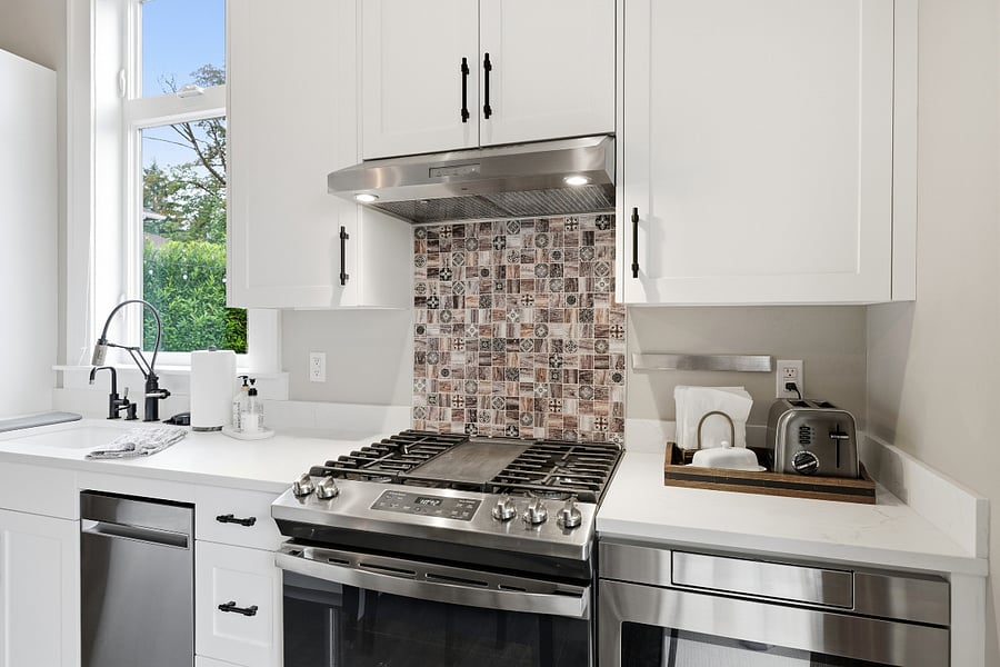 Gas stove top, electric oven, sharp drawer microwave, dishwasher