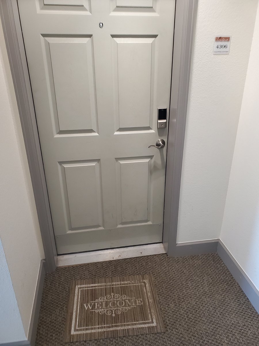 Front door with keyless entry