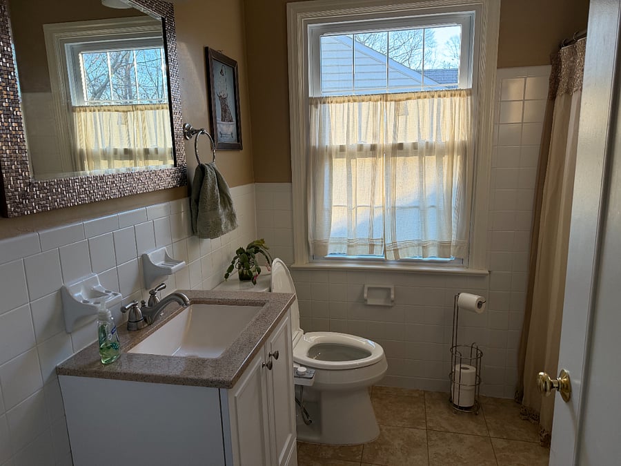 Powder room (actually a full bath) on first floor