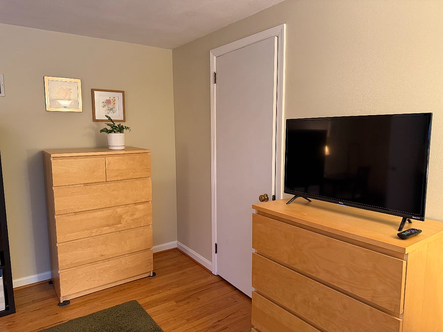 Second dresser, TV, closet