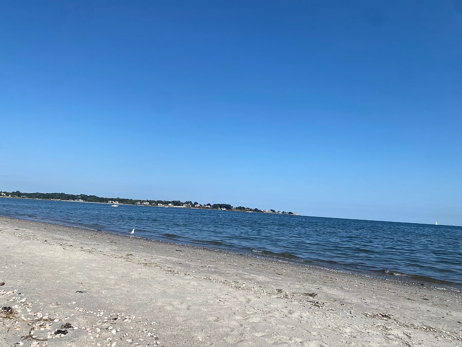 Beach across street